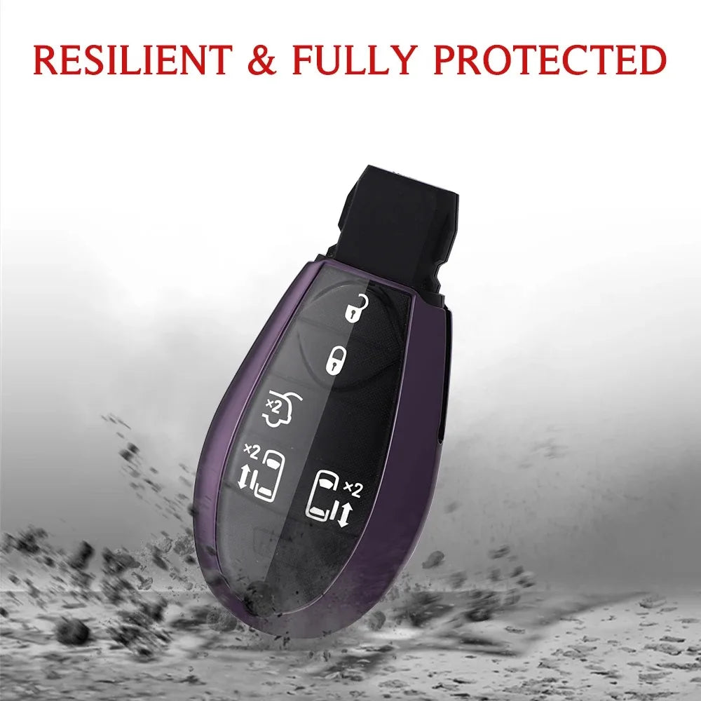 TPU Key Fob Cover for Dodge, Jeep & Chrysler Fobik Keyless Remote
