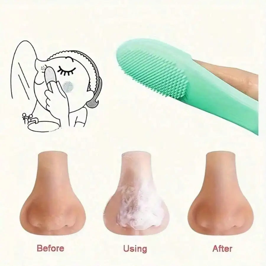 1 soft silicone brush, cleans the face, removes blackheads, cleans the nose, exfoliates, washes the facial brush