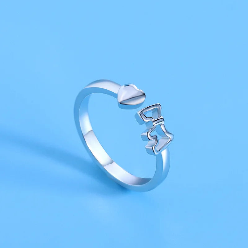 Hot 925 Sterling Silver Ring AAA Zircon Adjustable Simplicity Fashion Exquisite Women Jewelry Accessories Wedding Party Gift