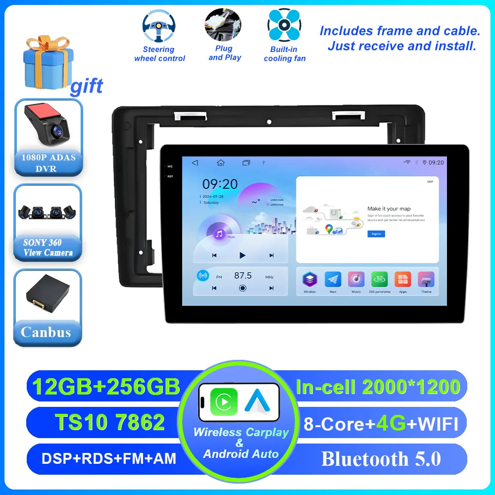 Car Android 15 Radio Stereo For Citroen Berlingo B9 Peugeot Partner 2008 - 2019 wireless CarPlay Android Auto No 2 din 2din DVD