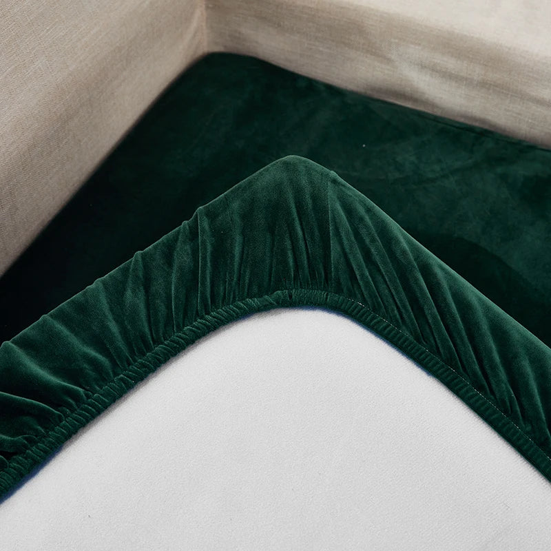 Velvet Sofa Covers for Living Room Elastic Plush Sofa Seat Cushion Cover Soft Couch Slipcover Furniture Protector for Home