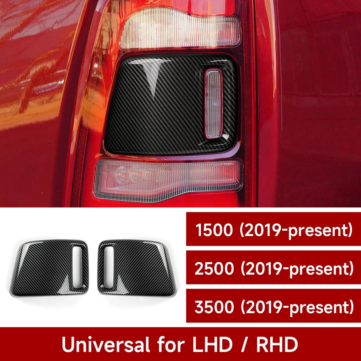 Carbon Fiber Interior Trim Sticker Kit for Dodge RAM 1500/2500/3500 2019-2026