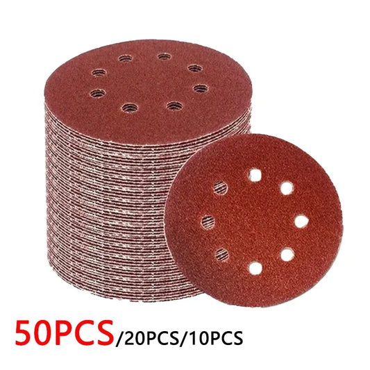 8 Hole 125mm Sandpaper Woodworking Metal Grinding Disc Abrasive Polishing Tool 40/1000/2026 Grit Sanding Discs