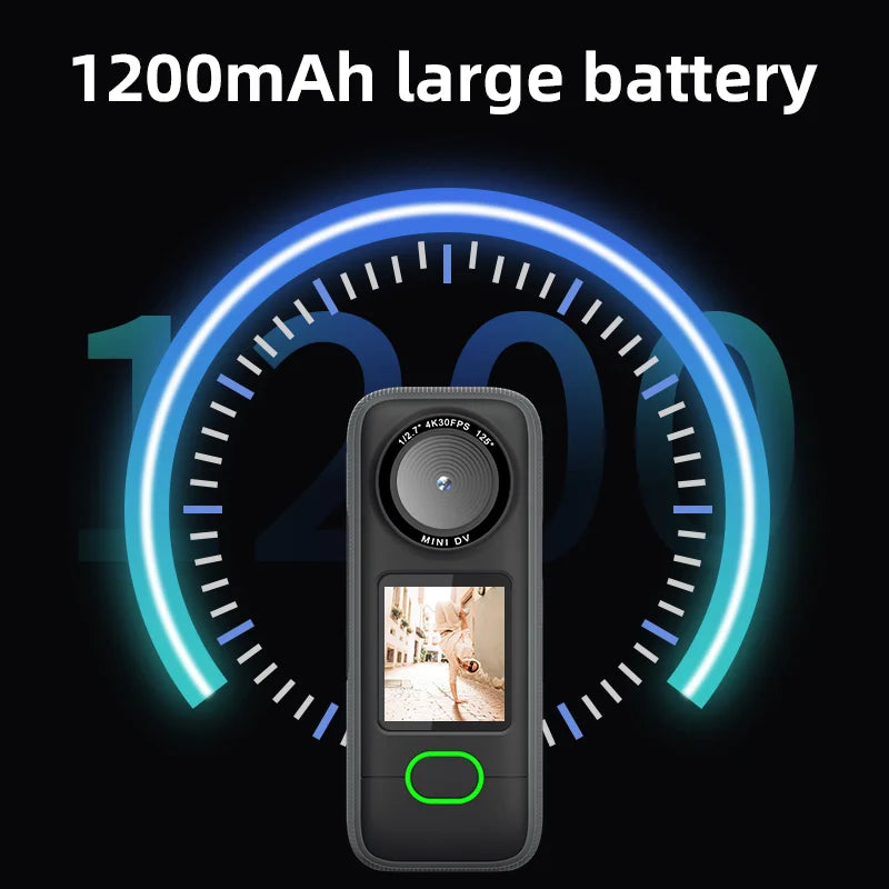 4K Waterproof Touchscreen Action Camera with Stabilization