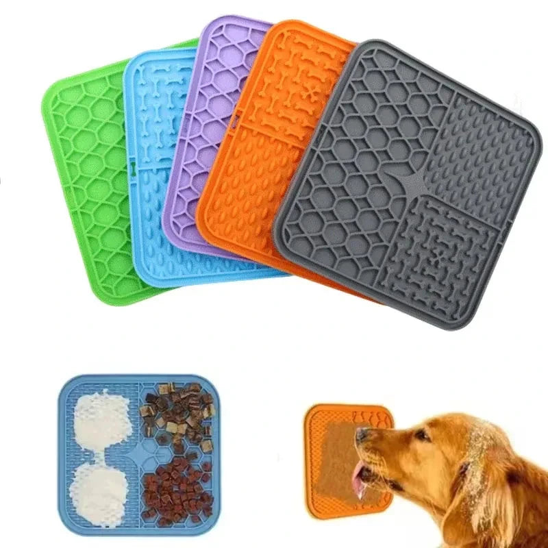 Suction Cup Silicone Lick Mat - Dog Bath & Treat Pad
