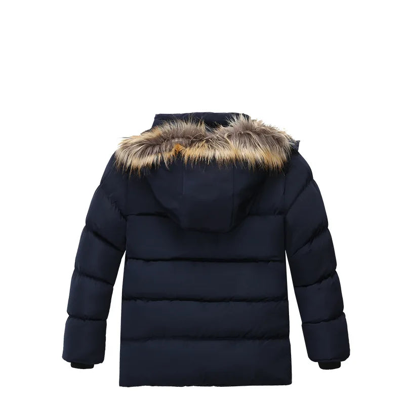 Boys Hooded Winter Jacket - Plush Lined Coat with Detachable Hood - photo 5