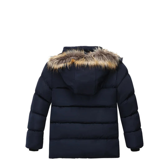 Boys Hooded Winter Jacket - Plush Lined Coat with Detachable Hood - photo 5
