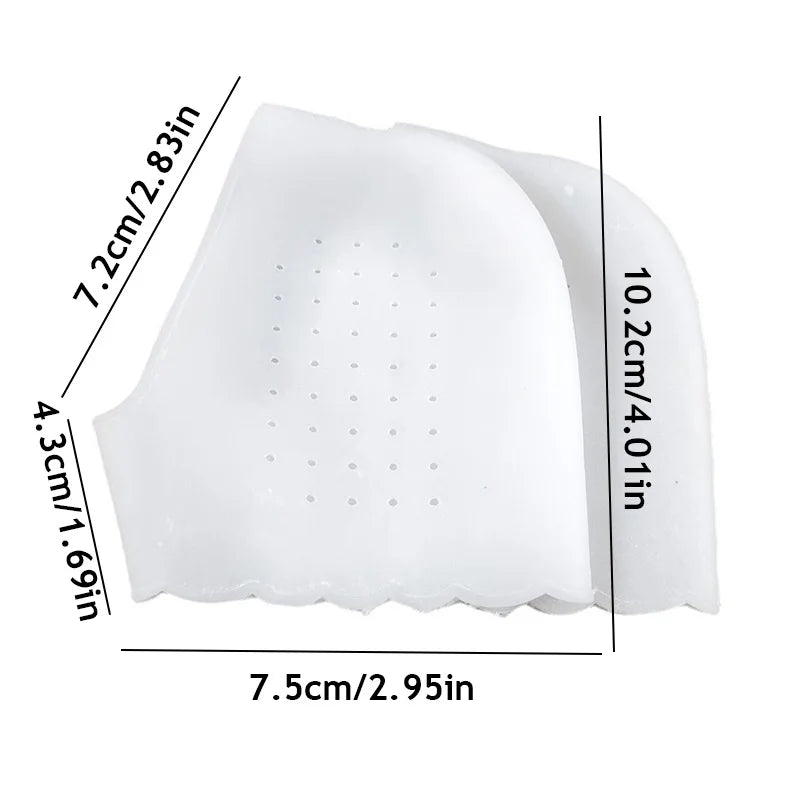 2Pcs New Silicone Feet Care Socks Moisturizing Gel Heel Thin Socks with Hole Cracked Foot Skin Care Protectors Foot Care Tool