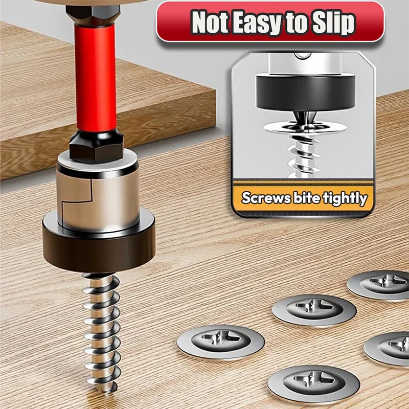 1/3/5pcs Setter Magnetic Positioning Screwdriver PH2 Bits 1/4" Hex Shank Bit Plasterboard Screws Locating Batch Head Tools