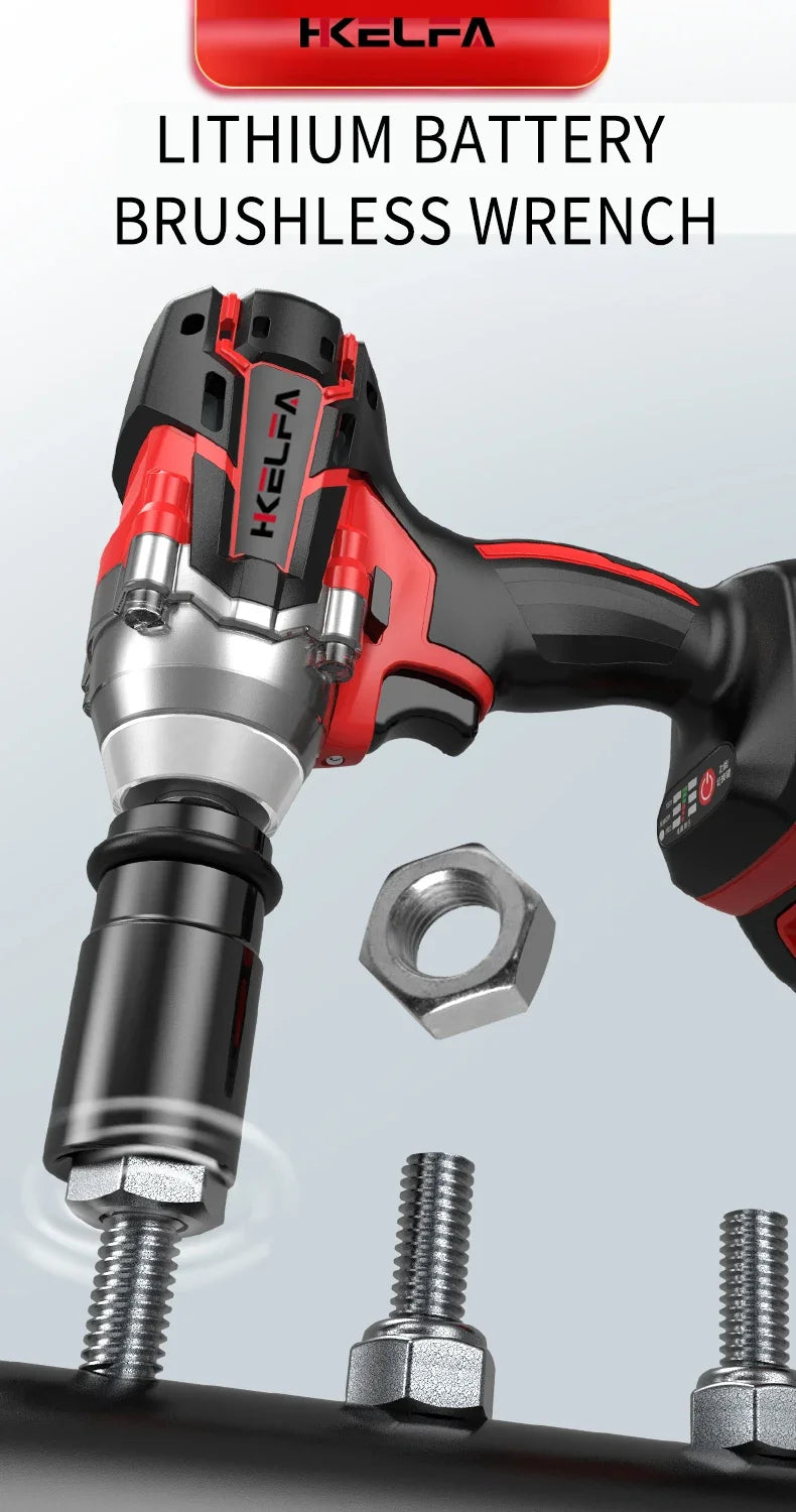 520N.M Brushless Electric Impact Wrench  Impact guns 1/2 Reverse Cordless Electric Wrench for Makita 18V Battery Power Tool