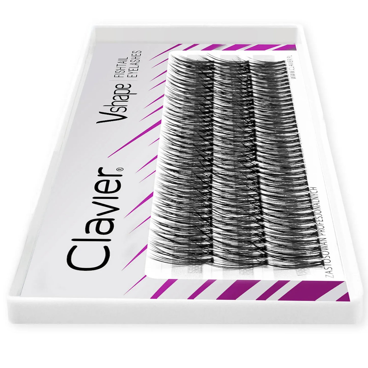 Clavier V-Shape Silk Cluster Lashes – Professional Individual Eyelash Extensions | Natural C-Curl DIY