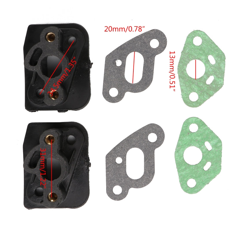2x Durable Lawn Mower Accessories 36F / 33 Brush Cutter Intake Manifold Carburetor Connector Adapter for Gardens Yards