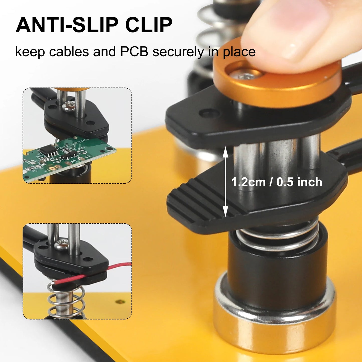 Toolour Magnetic Helping Hands Soldering Tool Press Adjust Distance PCB Clip Solder Wire Holder for Soldering/Electronics Repair