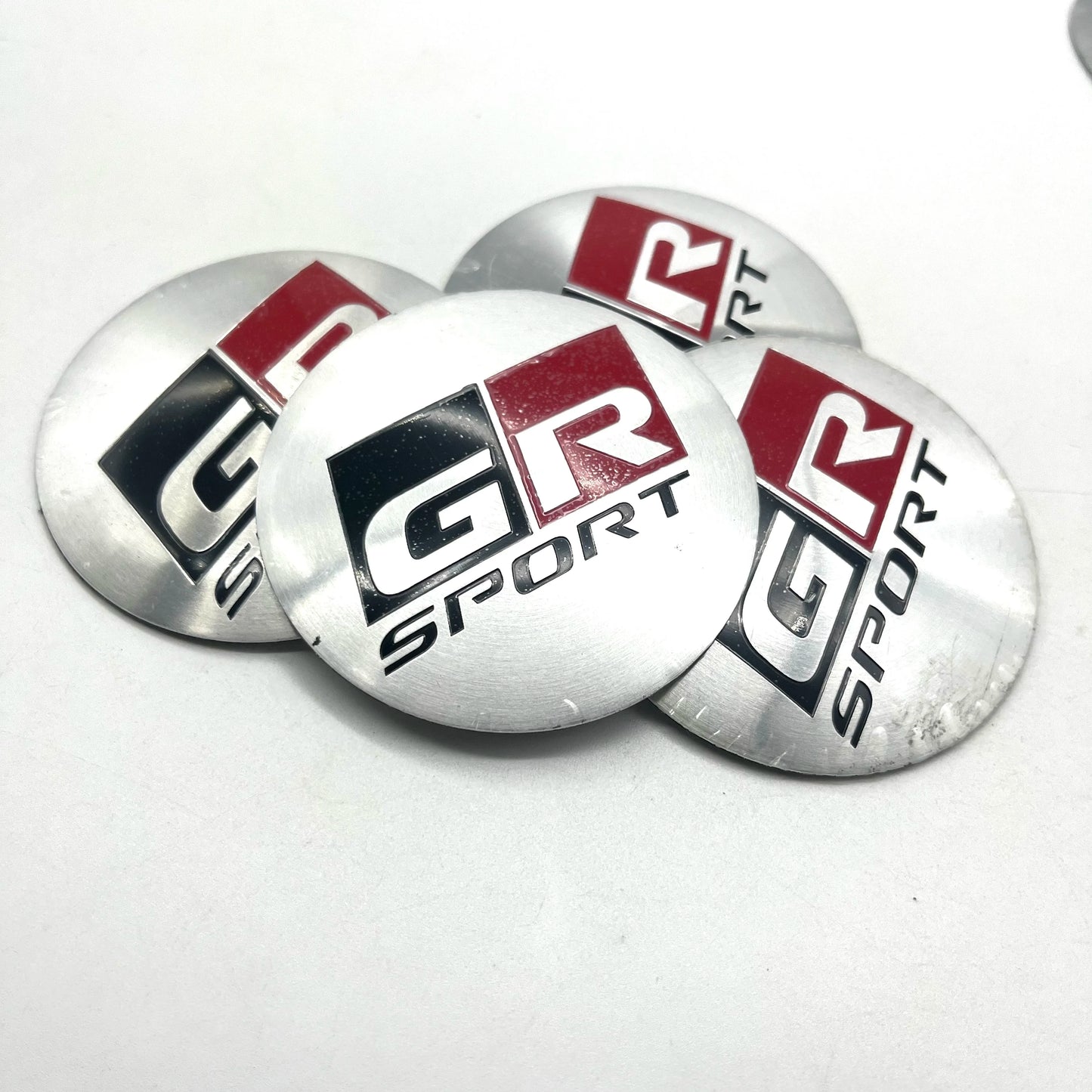 4pcs 56mm 60mm 65mm Universal Car Wheel Center HubCap Sticker ABS 3D GR Sport Badge Emblem Sticker Car Styling Auto Accessorie