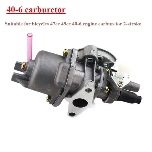 Pocket Bike 47cc 49cc 40-6 engine carb carburetor  2 stroke for Mini Quad ATV Dirt Bike Moto Go Kart Buggy