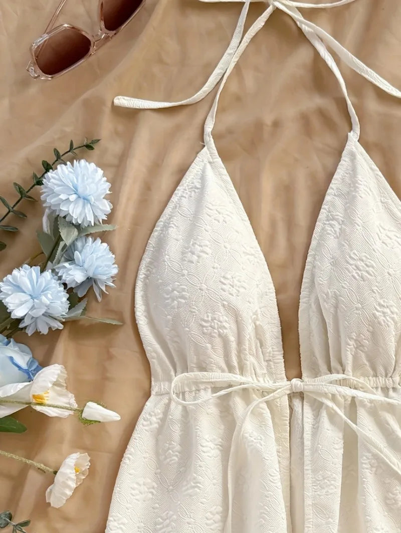 Women's tie-back textured V-neck camisole — view 1 of 12