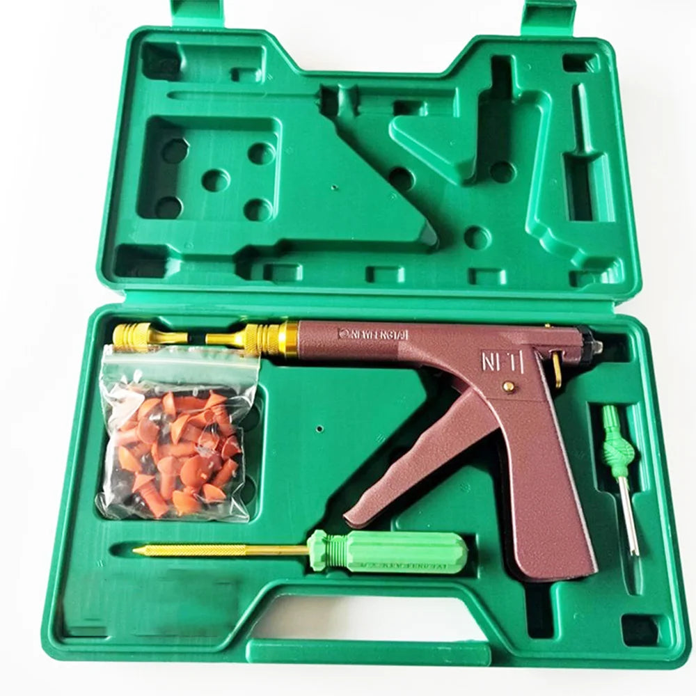 Professional Tire Repair Kit Tubeless Puncture Plug Gun for Car Motorcycle Heavy Duty Mushroom Plugs Emergency Seal Tool