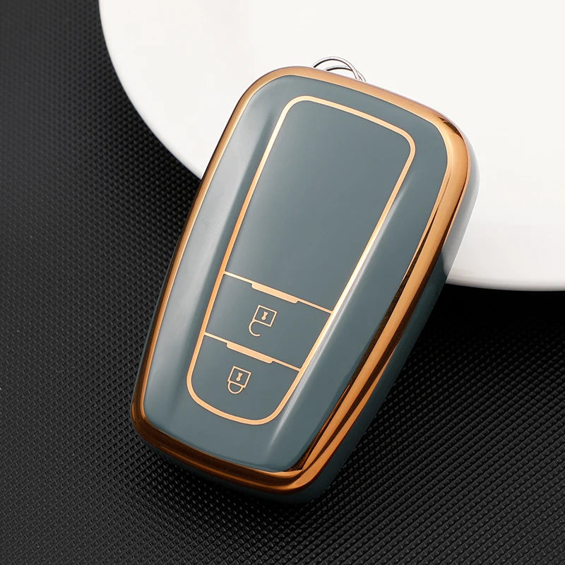 2/3/4 Buttons for Toyota Camry CHR Corolla RAV4 Avalon Land Cruiser Prado Prius 2017 - 2022 TPU Car Key Case Cover Fob Keychain