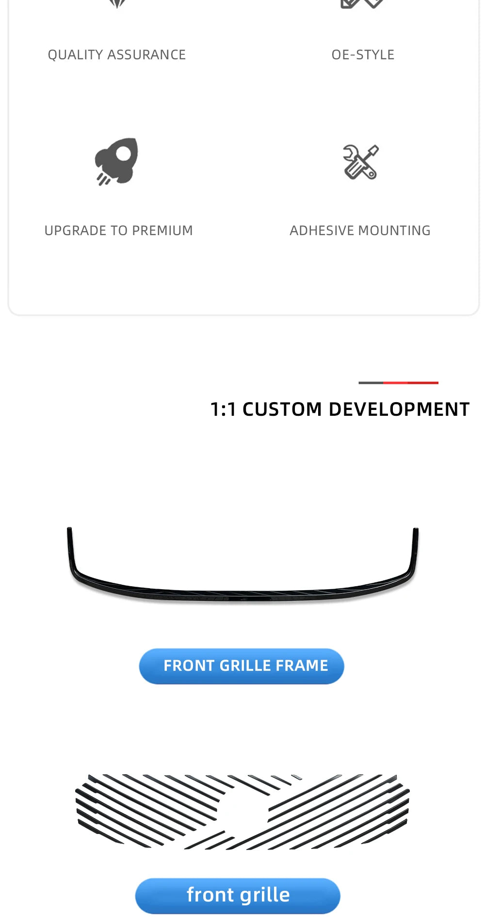 Volvo XC60 XC90 S90 2026 Grille Modification Upgrade – ABS Bright Black Double-Sided Adhesive Install