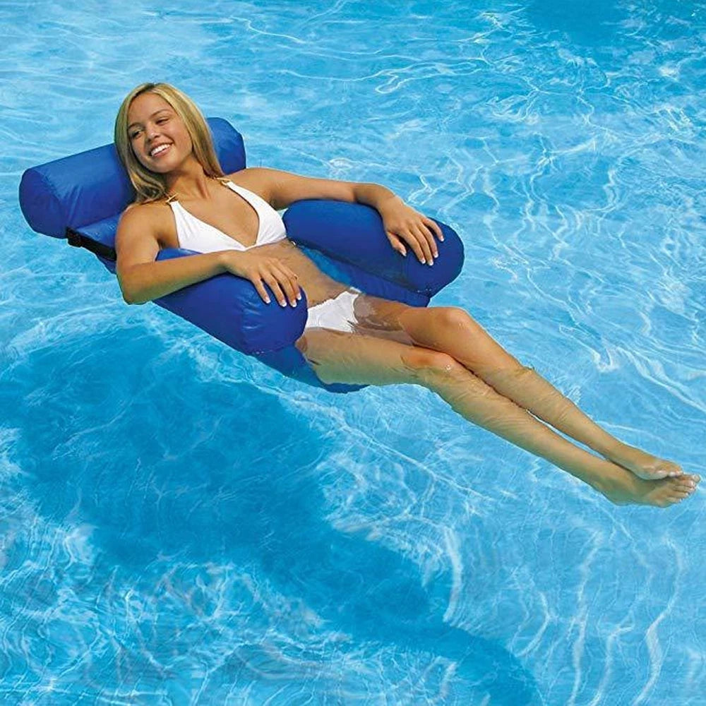 Inflatable Floating Water Hammock — Pool Lounge Float for Summer