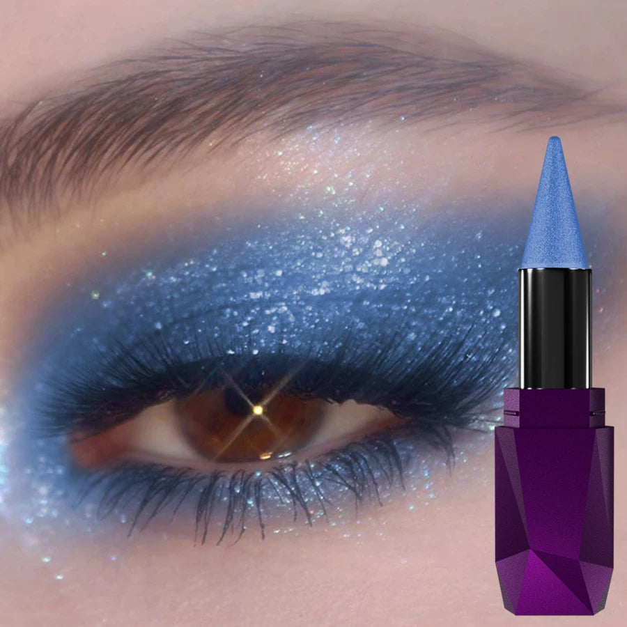 25 color 1PC Pearl  eyeshadow stick waterproof long lasting glitter&matte color eye shadow makeup face highlight cosmetics gifts
