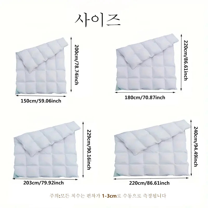 Hotel Style Winter Comforter, Warm Quilted Duvet