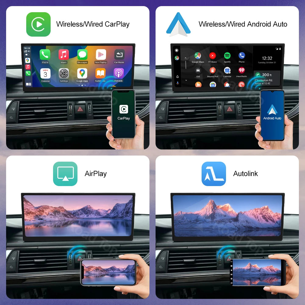 Road Top 12.3" Multimedia Screen for Audi A6 C6/C7 & A7 (2011–2018) — Wireless CarPlay, GPS, Bluetooth