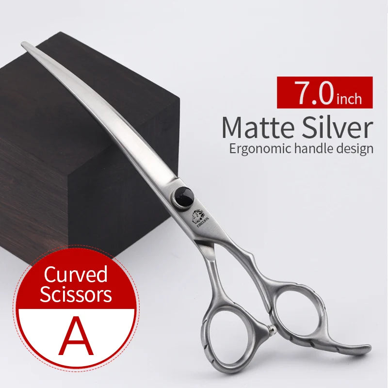 440C Steel Curved Dog Grooming Shears - 7 to 8 Inch – photo 2