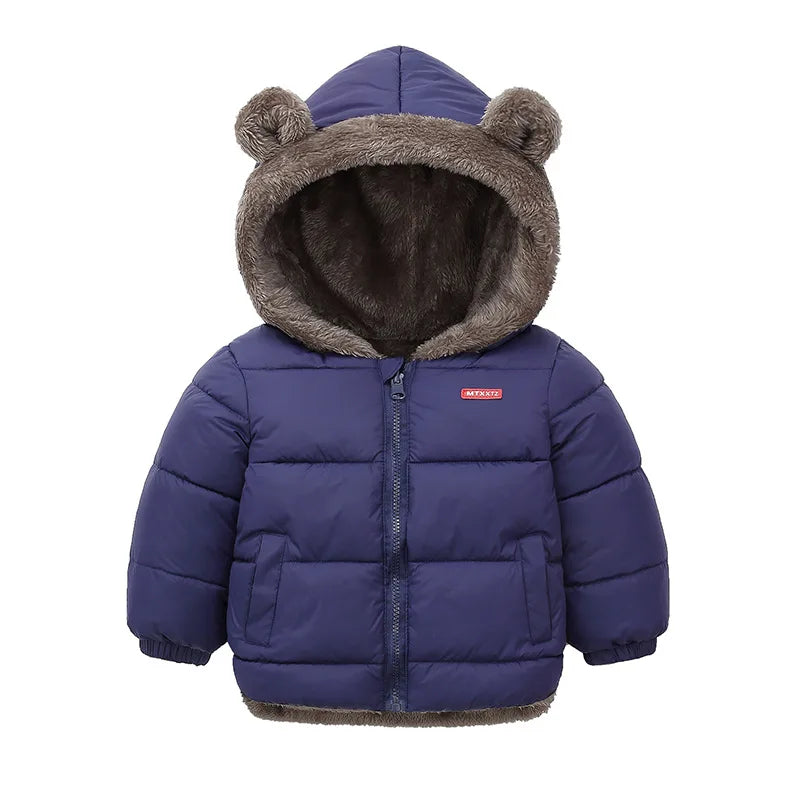 Kids Fleece Lined Hooded Coat - Padded Winter Jacket for Boys & Girls - photo 14
