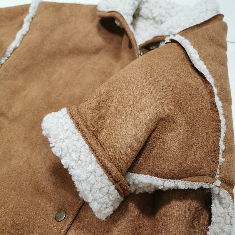Baby Sherpa Romper - Double-Sided Thick Winter Jumpsuit - photo 3