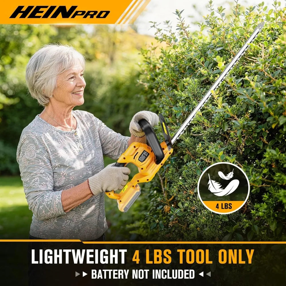 22" Cordless Hedge Trimmer – Compatible with Dewalt 20V MAX Battery (Battery Not Included)