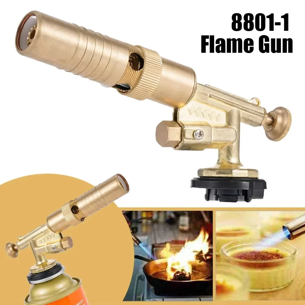 Outdoor Butane Burner Flame Gas Torch for Camping Barbecue Baking Metal Welding Heater Lighter Flame Gun for Cooking