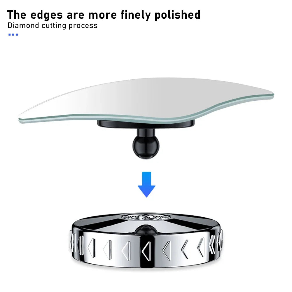 2PCS 360 Degree Adjustable Angle HD Glass Blind Spot Mirrors Car Rearview Mirrors Frameless Wide-angle Rearview Mirrors