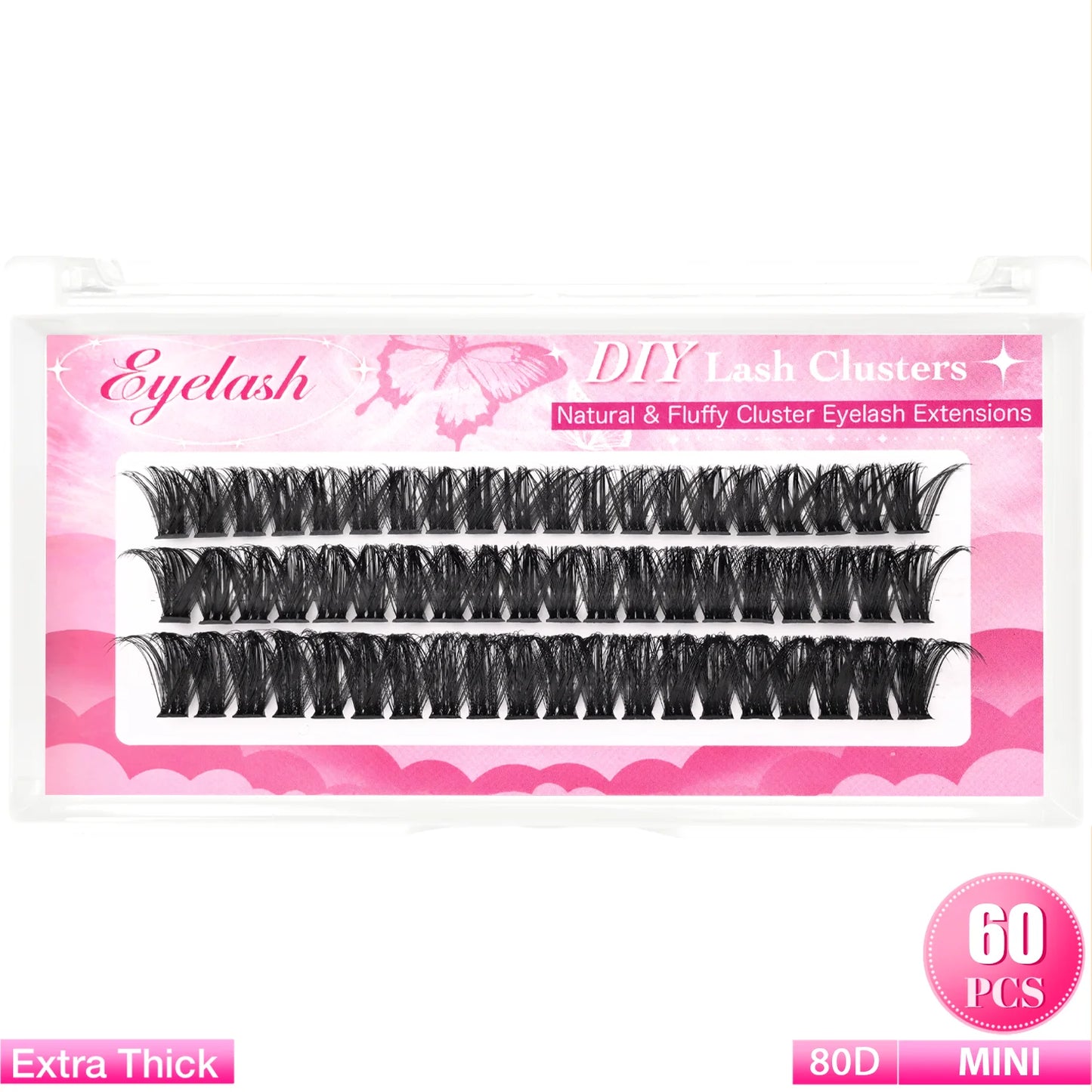 Mixed Tray Individual Cluster Lashes - 160pcs Natural Look