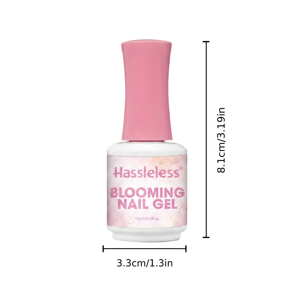 Hassleless Blooming Gel Nail Polish Set (15ml glass bottle) - Professional Nail Gel, Blooming Gel Nail Polish Set includes gel,