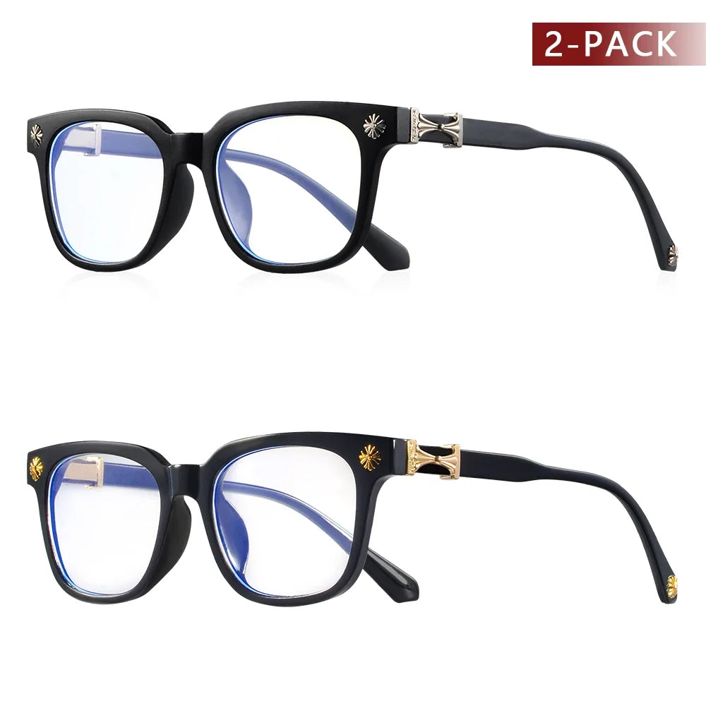 Anti Blue Light Glasses — 2-Pack Square Computer Eyewear