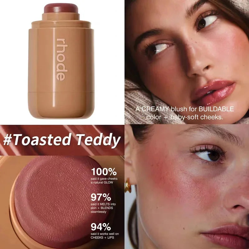 Rhodeskin Peptide Banana Eye Prep Depuffing Eye Patches Care Lip Gloss Blusher Hailey Bieber Skin Makeup Moisturizer Blush Girl