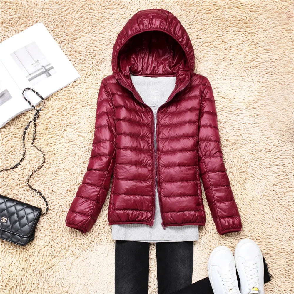 Women's Ultra Light Packable Puffer Jacket - Hooded Inner Coat - photo 12