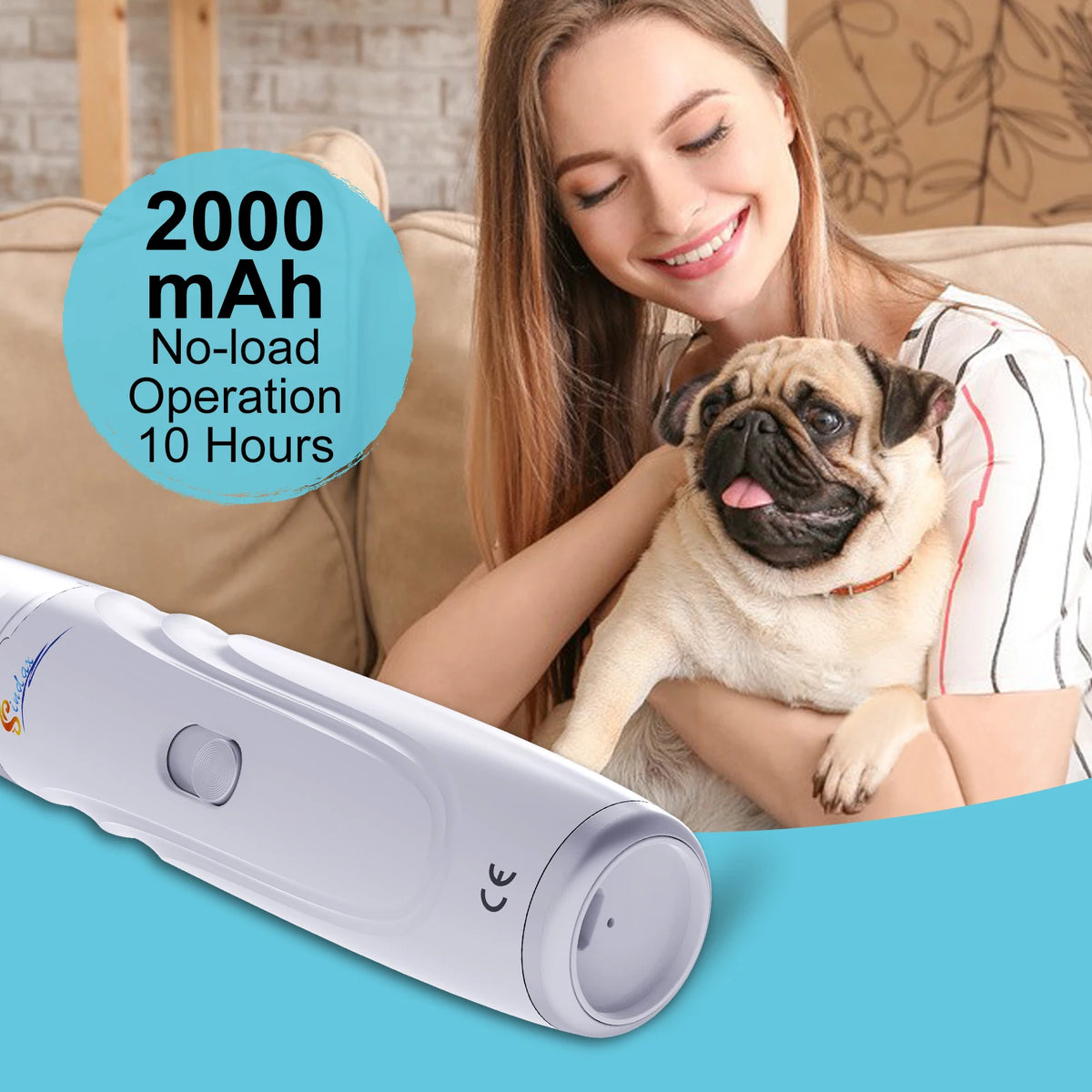 Rechargeable Pet Paw Nail Grinder - Quiet 2-Speed Trimmer – photo 5