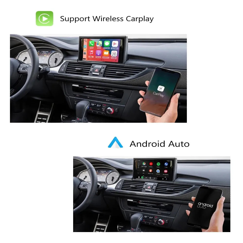 Car Stereo with Apple CarPlay & Android Auto, Compatible with Audi A6 C7 & A7 (2012-2018)