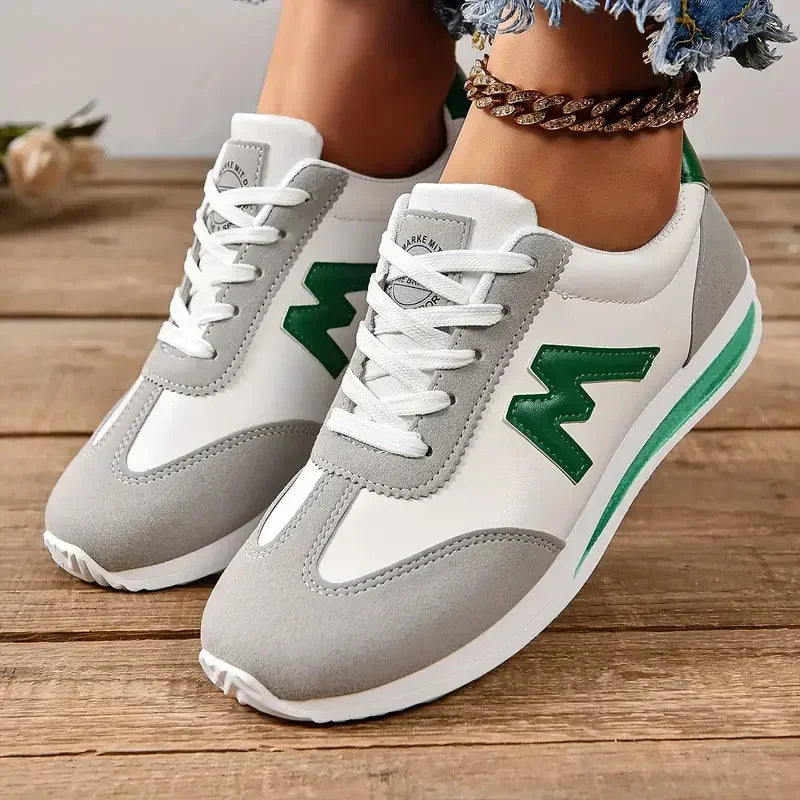 Cross-Lace Designer Sneakers for Women — Breathable Lightweight Casual Trainers