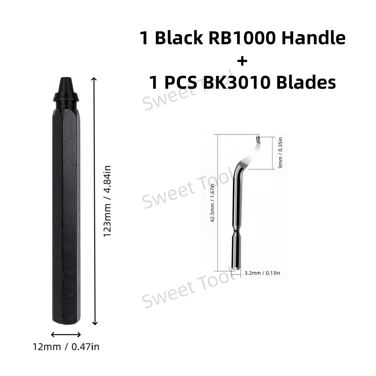Deburring Tool Metal Handle with 1/10/11 Swivel Blades Burr Removal Reamer Tool for Plastic Metal Copper PVC Resin 3D Printing