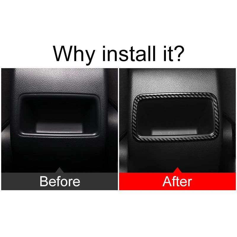 For Toyota Corolla E210 2019-2021 2022 2023 2024 2025 Hybrid Car Rear Seat Console Air Conditioning Outlet Cover Trim Sticker