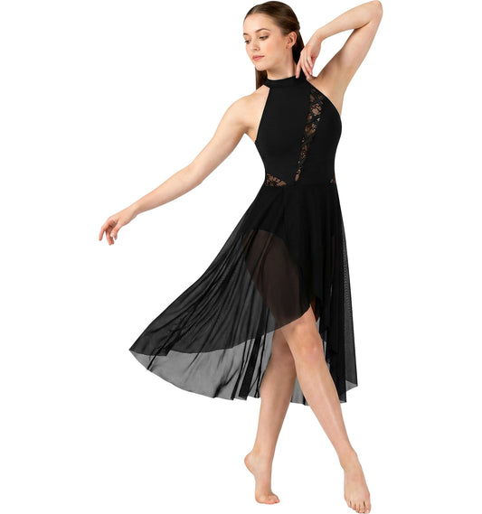 Women's lace flower lyrical dance dress