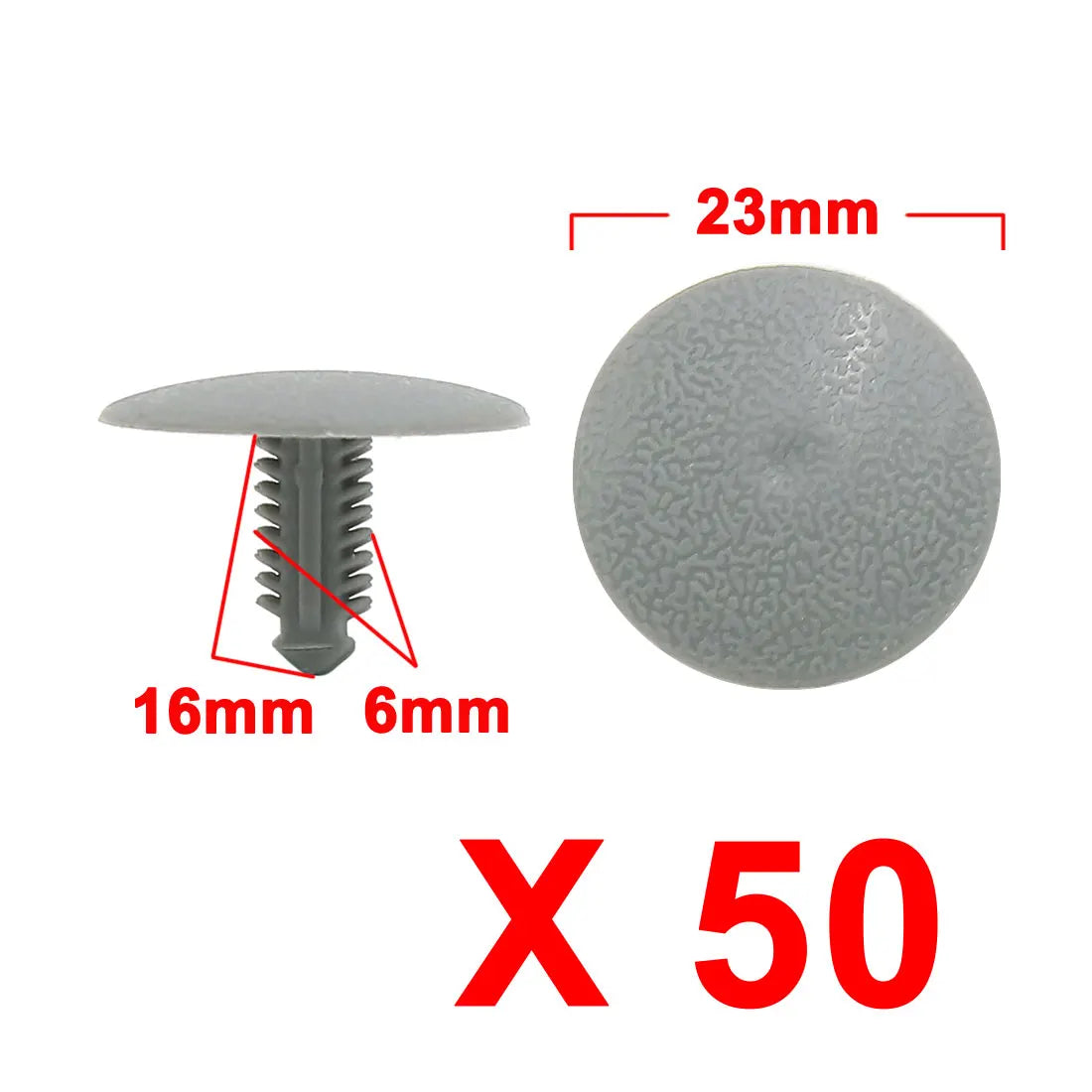 X Autohaux Vehicle Universal 10-100Pcs Gray Beige Plastic Door Bumper Push Rivets Clip 9mm Retainer Clips Fasteners For Auto Car