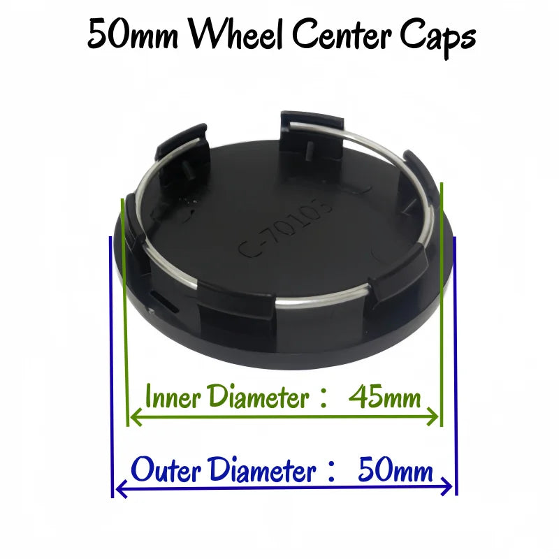 4 pcs Auto Wheel Center Cap 50mm 56mm 60mm 65mm 68mm No Logo Badge Blank Hubcap For Kia Car Rim Tire Decorative Dust-proof Cover