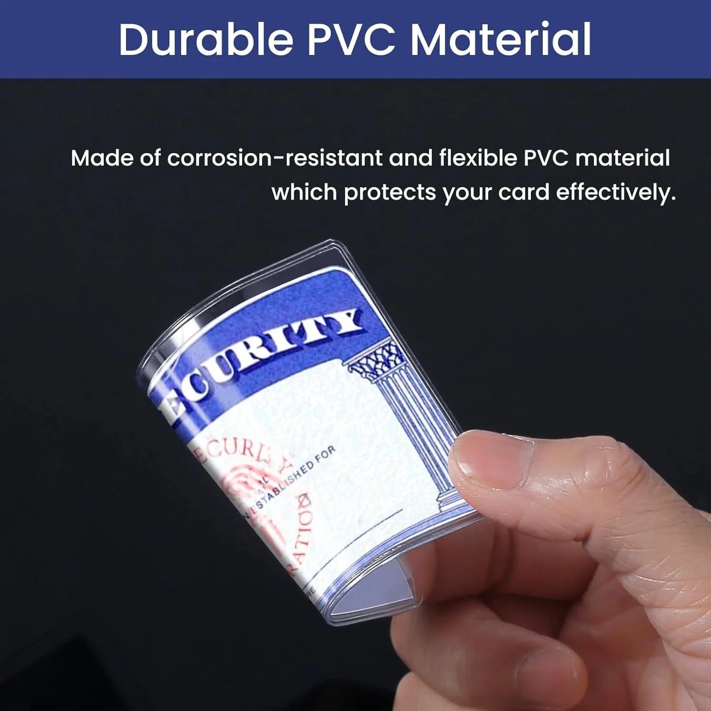 10PCS Clear PVC Card Sleeves: Soft, Waterproof, Fits SSN, New Medicare, Business IDs and Credit Cards, Easy Identification