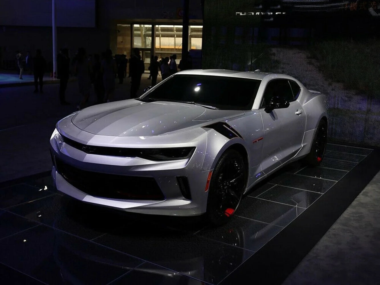 2pcs Glossy Side Fender Hash Marks Stripe Decals Stickers For Chevy Corvette Camaro
