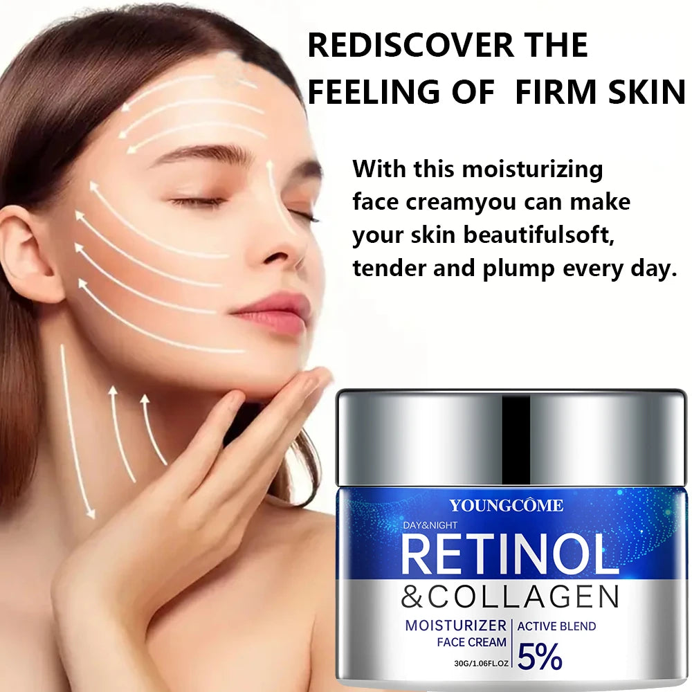 YOUNGCOME Retinol Cream & Serum Combo Set – Locks In Moisture, Repairs Skin, Smooths Wrinkles & Increases Elasticity | Anti-Aging Face Care for Women
