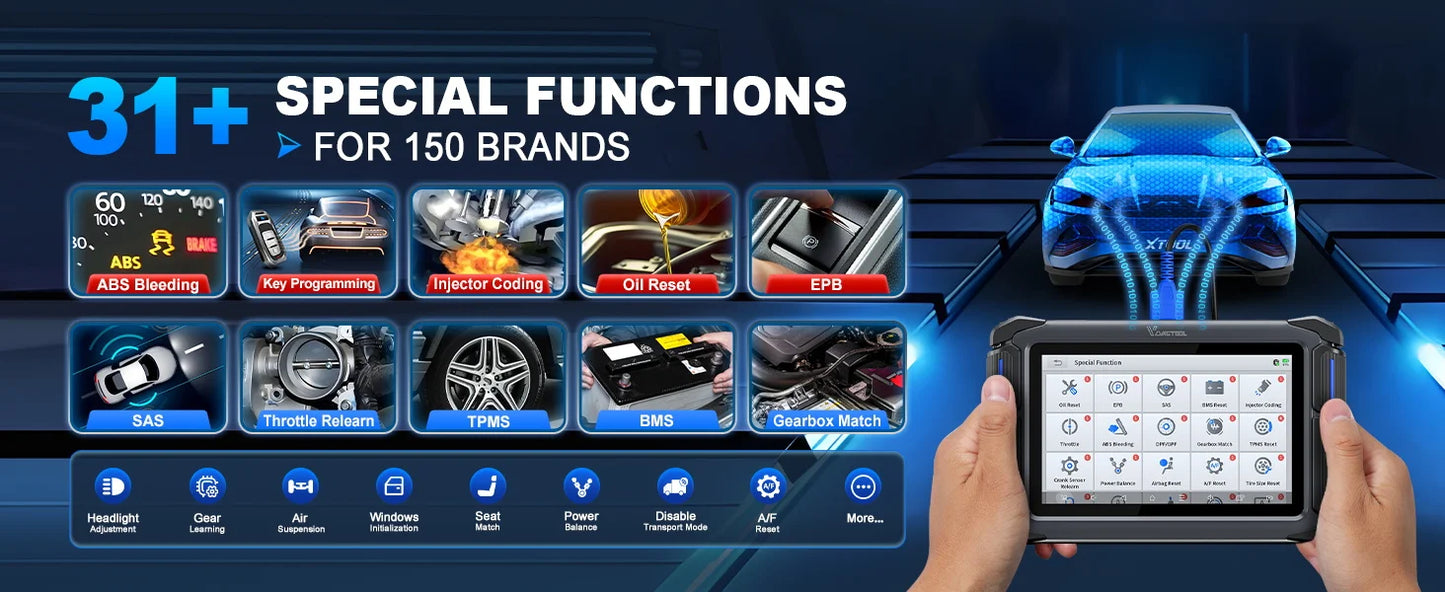 Lifetime Free Update VDIAGTOOL VD70Lite Automotive Scanner AII Systems Car Diagnostic 31 Reset FCA Bidirectional OBD2 Scanner